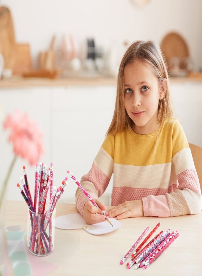 Kesote Valentine Pencils for Kids Heart Pencils with Erasers for Valentine's Day Gifts Party Favors Bags Goodie Bags Filler School Favors for Kids Classroom - Pack of 36 - Image 4